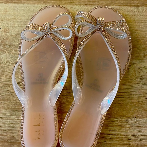 Nicole Miller Shoes - Nicole Miller Glam Bow Jelly Sandals